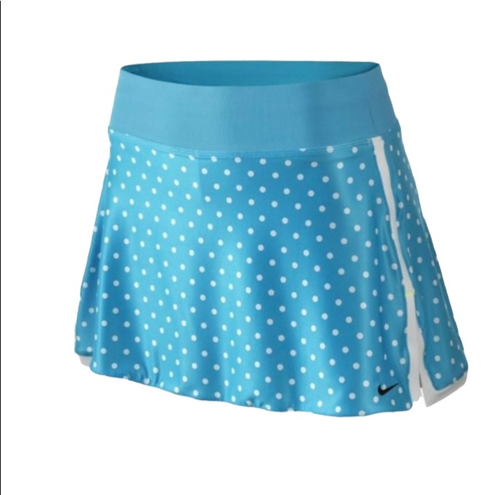 Nike Dri-Fit Blue & White Polka Dot Tennis Athletic Skort Skirt - M